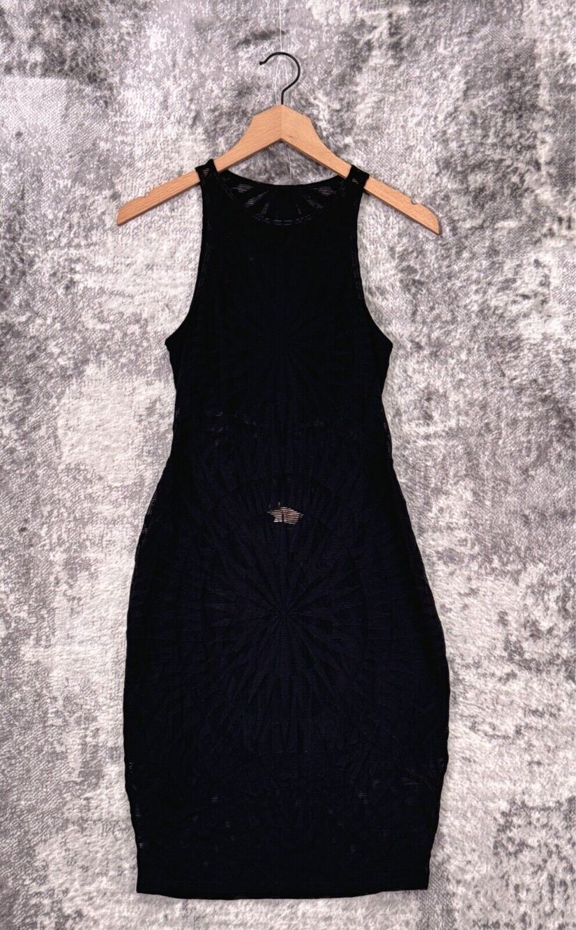 Mara Hoffman Swim Dress Medium Black Mesh Sleeveless Coverup